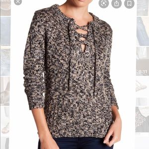 Michael Stars Lace Up Sweater